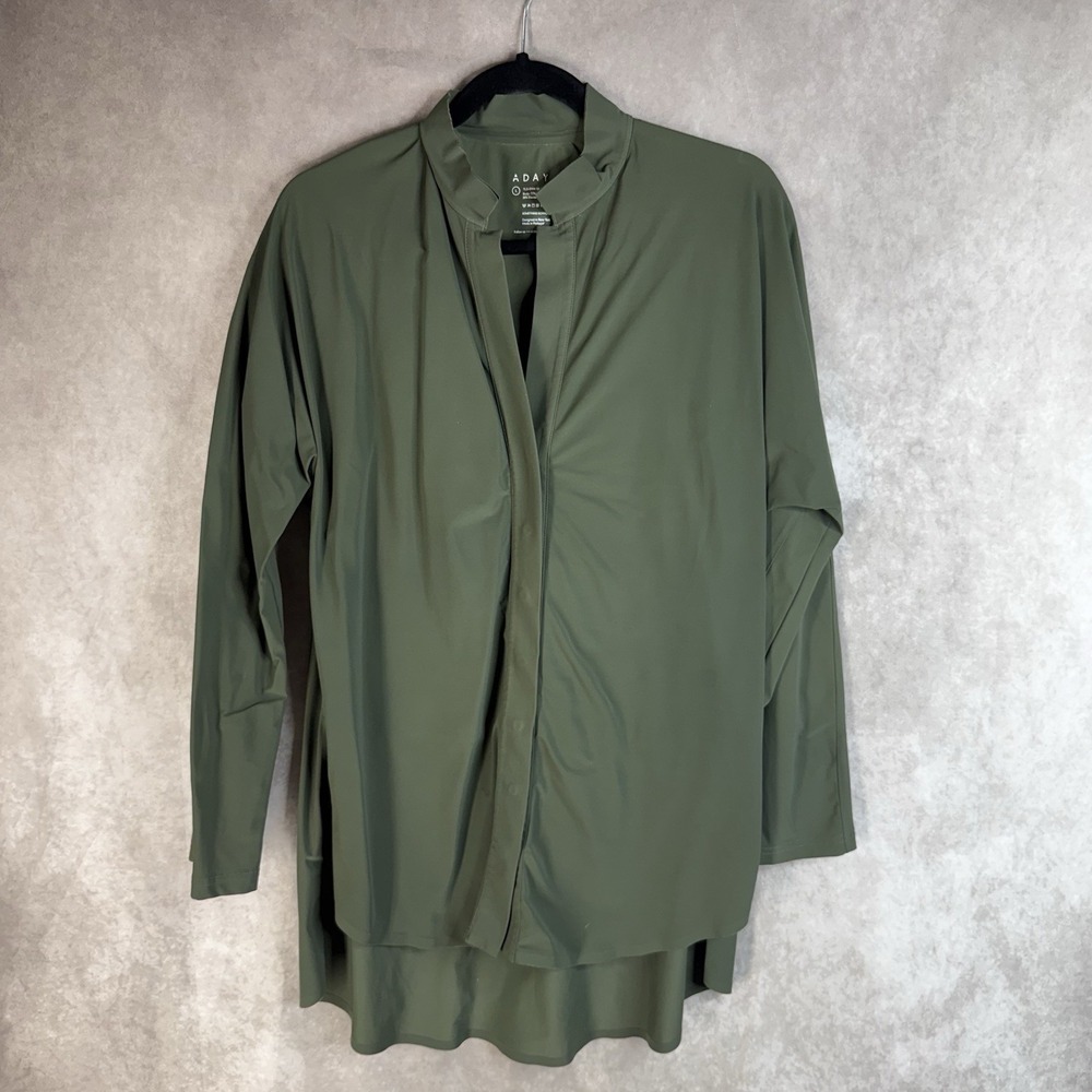 Aday Something‎ Borrowed Long Sleeve Shirt In Moss Green Women's Size L